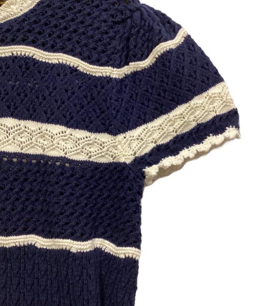 POLO RALPH LAUREN（ポロ・ラルフローレン）POLO RALPH LAUREN (ポロ・ラルフローレン) 半袖ニット ネイビー サイズ:M 未使用品の古着・服飾アイテム