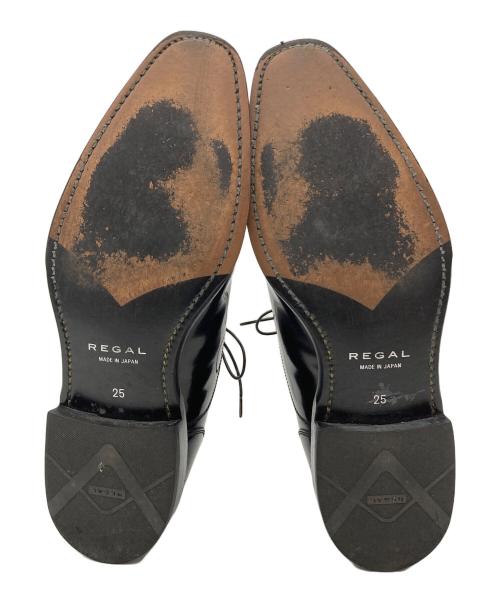 REGAL（リーガル）REGAL (リーガル) 内羽根ストレートチップロングノーズシューズ ブラック サイズ:25の古着・服飾アイテム