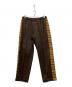 SASQUATCHfabrix.（サスクワッチファブリックス）の古着「SYNTHETIC SUEDE TRACK PANTS」｜ブラウン