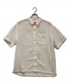 SUPREMEシュプリーム）の古着「Mesh Stripe S/S Shirt」｜ホワイト