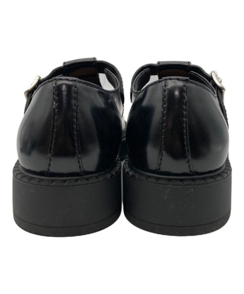 PRADA（プラダ）PRADA (プラダ) メリージェーン ブラッシュドレザー ブラック サイズ:10の古着・服飾アイテム