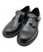 PRADAプラダ）の古着「メリージェーン ブラッシュドレザー」｜ブラック