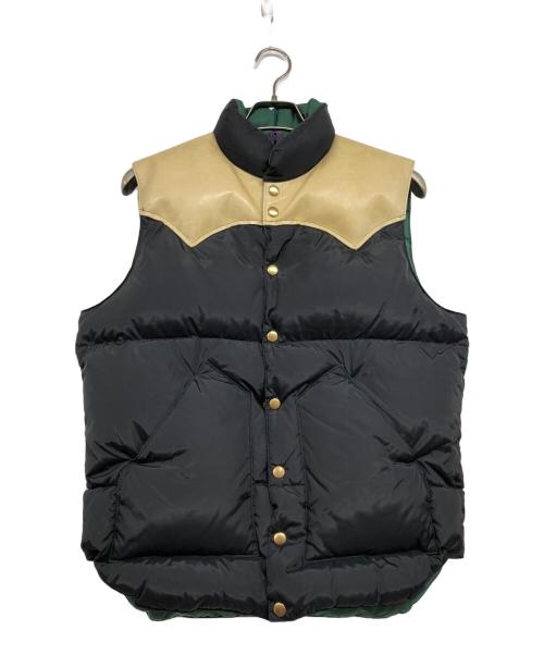 WAREHOUSE（ウエアハウス）WAREHOUSE (ウエアハウス) RockyMountainFeatherBed (ロッキーマウンテンフェザーベッド) ダウンベスト ブラック サイズ:40の古着・服飾アイテム