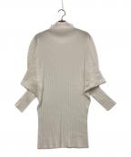 PLEATS PLEASEプリーツプリーズ）の古着「プリーツドルマンカットソー」｜ホワイト