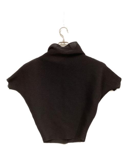 me ISSEY MIYAKE（ミーイッセイ ミヤケ）me ISSEY MIYAKE (ミーイッセイ ミヤケ) ワッフルプリーツブラウス ブラック サイズ:-の古着・服飾アイテム