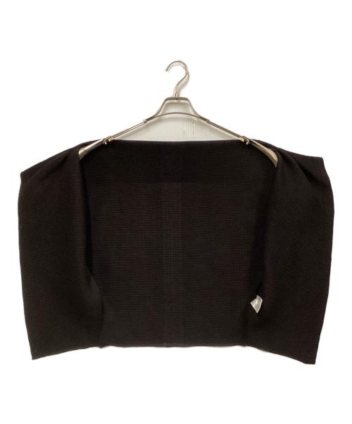 me ISSEY MIYAKE（ミーイッセイ ミヤケ）me ISSEY MIYAKE (ミーイッセイ ミヤケ) ワッフルプリーツブラウス ブラック サイズ:-の古着・服飾アイテム