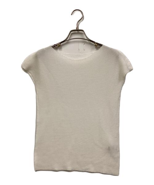 me ISSEY MIYAKE（ミーイッセイ ミヤケ）me ISSEY MIYAKE (ミーイッセイ ミヤケ) ワッフルプリーツカットソー ホワイト サイズ:FREEの古着・服飾アイテム