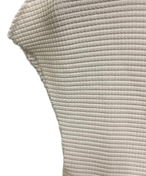 me ISSEY MIYAKE（ミーイッセイ ミヤケ）me ISSEY MIYAKE (ミーイッセイ ミヤケ) ワッフルプリーツカットソー ホワイト サイズ:FREEの古着・服飾アイテム