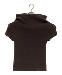 me ISSEY MIYAKE（ミーイッセイ ミヤケ）の古着「ワッフルプリーツカットソー」｜ブラウン