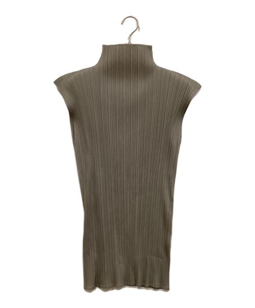 PLEATS PLEASE（プリーツプリーズ）PLEATS PLEASE (プリーツプリーズ) プリーツノースリーブカットソー グレー サイズ:3の古着・服飾アイテム