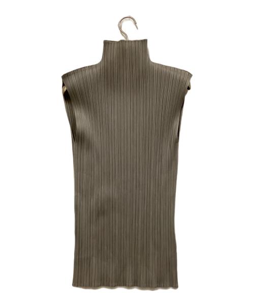 PLEATS PLEASE（プリーツプリーズ）PLEATS PLEASE (プリーツプリーズ) プリーツノースリーブカットソー グレー サイズ:3の古着・服飾アイテム