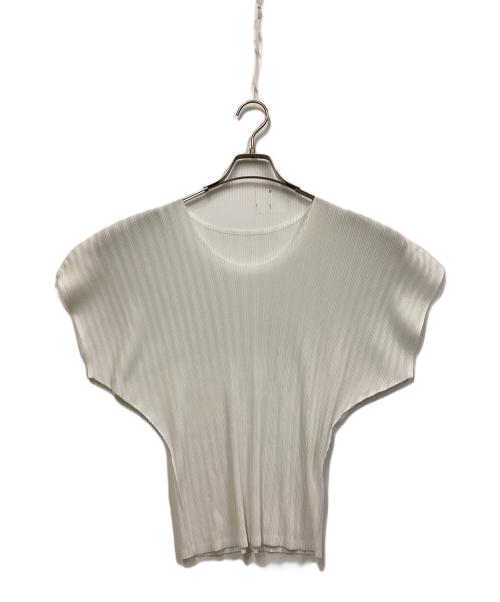 PLEATS PLEASE（プリーツプリーズ）PLEATS PLEASE (プリーツプリーズ) プリーツカットソー ホワイト サイズ:3の古着・服飾アイテム
