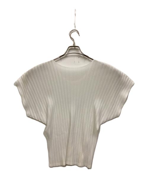 PLEATS PLEASE（プリーツプリーズ）PLEATS PLEASE (プリーツプリーズ) プリーツカットソー ホワイト サイズ:3の古着・服飾アイテム