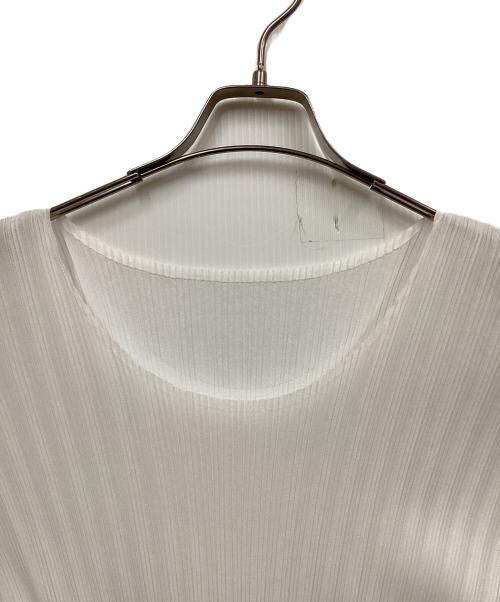 PLEATS PLEASE（プリーツプリーズ）PLEATS PLEASE (プリーツプリーズ) プリーツカットソー ホワイト サイズ:3の古着・服飾アイテム