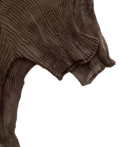 ISSEY MIYAKE（イッセイミヤケ）ISSEY MIYAKE (イッセイミヤケ) プリーツカットソー ブラウン サイズ:Mの古着・服飾アイテム