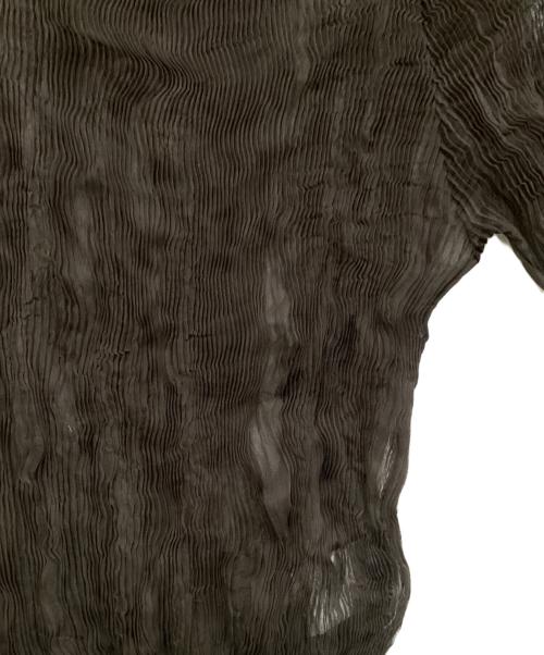 ISSEY MIYAKE（イッセイミヤケ）ISSEY MIYAKE (イッセイミヤケ) プリーツカットソー ブラウン サイズ:Mの古着・服飾アイテム