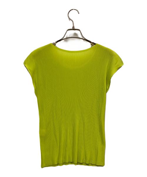 PLEATS PLEASE（プリーツプリーズ）PLEATS PLEASE (プリーツプリーズ) プリーツノースリーブカットソー ライム サイズ:03の古着・服飾アイテム