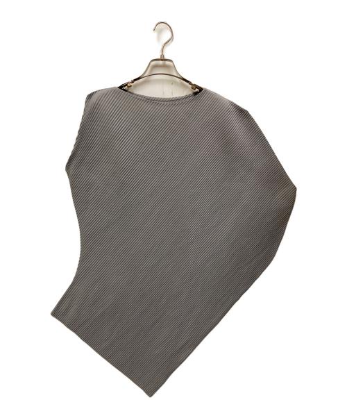 PLEATS PLEASE（プリーツプリーズ）PLEATS PLEASE (プリーツプリーズ) プリーツ 捻じれワンピース グレー サイズ:3の古着・服飾アイテム