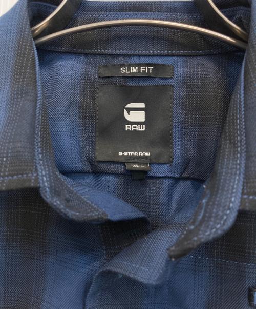 G-STAR RAW（ジースターロゥ）G-STAR RAW (ジースターロゥ) チェックシャツ ネイビー サイズ:Sの古着・服飾アイテム