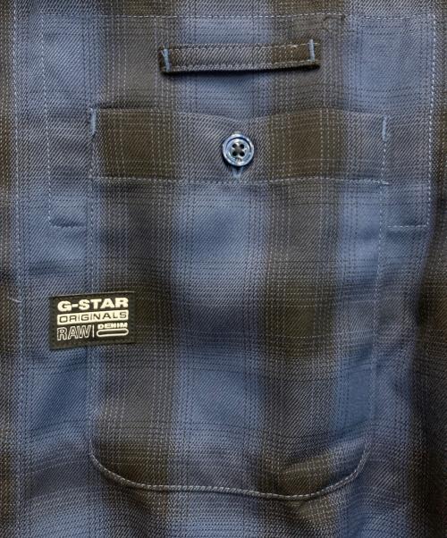 G-STAR RAW（ジースターロゥ）G-STAR RAW (ジースターロゥ) チェックシャツ ネイビー サイズ:Sの古着・服飾アイテム