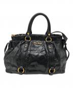 MIU MIUミュウミュウ）の古着「VITELLO LUX」｜ブラック