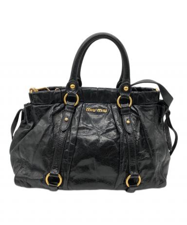 中古・古着通販】MIU MIU (ミュウミュウ) VITELLO LUX ブラック