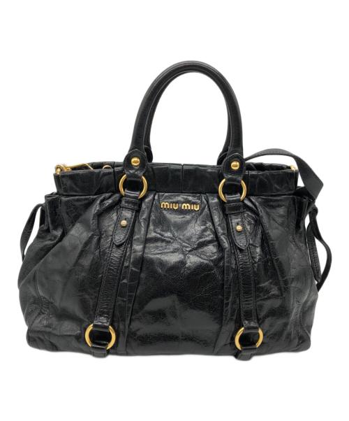 MIU MIU（ミュウミュウ）MIU MIU (ミュウミュウ) VITELLO LUX ブラックの古着・服飾アイテム