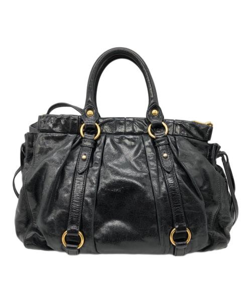 MIU MIU（ミュウミュウ）MIU MIU (ミュウミュウ) VITELLO LUX ブラックの古着・服飾アイテム