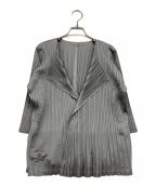 PLEATS PLEASEプリーツプリーズ）の古着「プリーツカーディガン」｜グレー