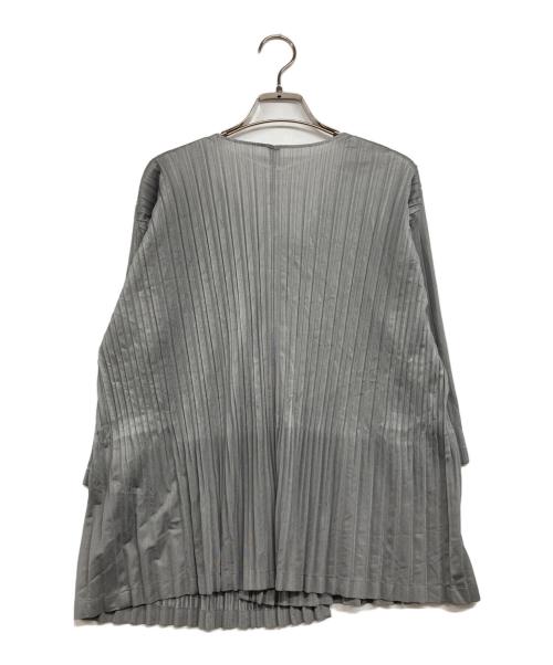 PLEATS PLEASE（プリーツプリーズ）PLEATS PLEASE (プリーツプリーズ) プリーツカーディガン グレー サイズ:3の古着・服飾アイテム
