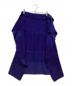 ISSEY MIYAKEイッセイミヤケ）の古着「ロングスカート」｜ブルー