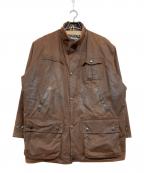 Barbourバブアー）の古着「ブッシュマンレザーカラーオイルドジャケット」｜ブラウン