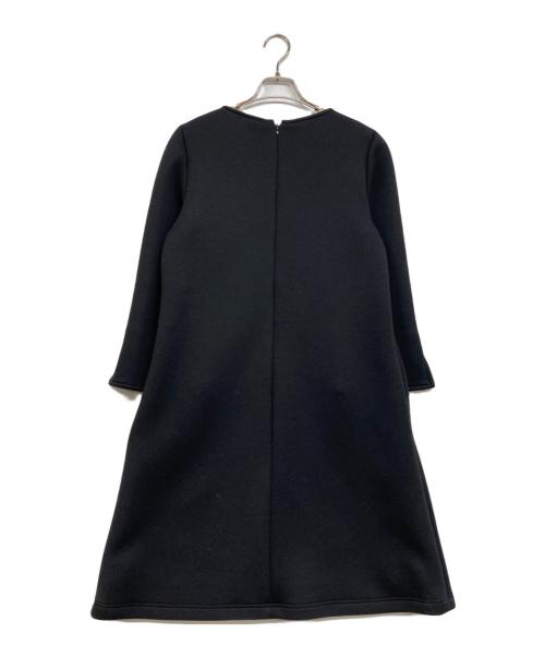 M'S GRACY（エムズグレイシー）M'S GRACY (エムズグレイシー) リボンワッペンワンピース ブラック サイズ:42 未使用品の古着・服飾アイテム