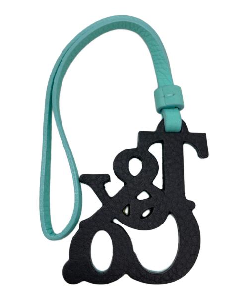 TIFFANY & Co.（ティファニー）TIFFANY & Co. (ティファニー) レザーロゴチャーム ブルーの古着・服飾アイテム