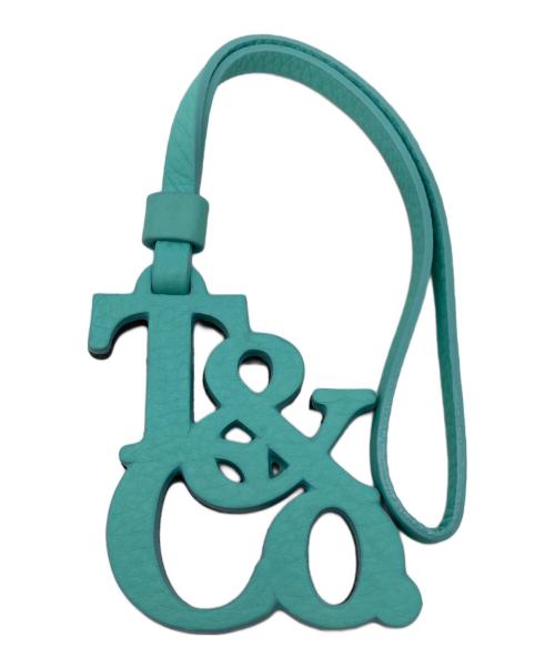 TIFFANY & Co.（ティファニー）Tiffany & Co. (ティファニー) レザーロゴチャーム ブルーの古着・服飾アイテム