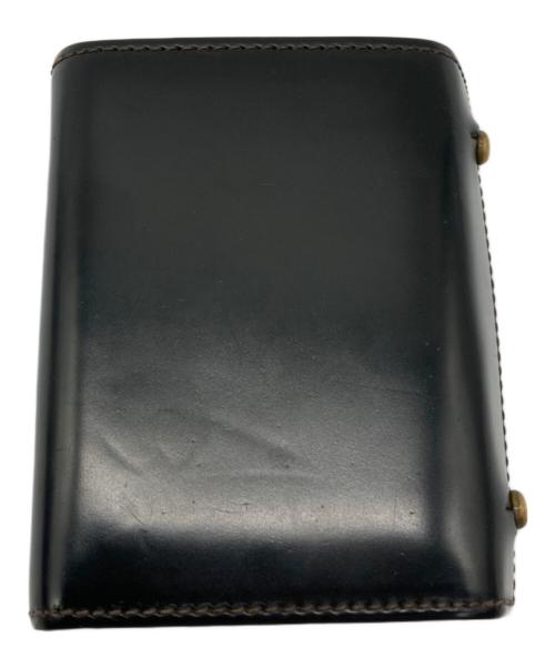 millefoglieⅡ（ミッレフォッリエ）millefoglieⅡ (ミッレフォッリエ) コードバン27コンパクトウォレット ブラックの古着・服飾アイテム