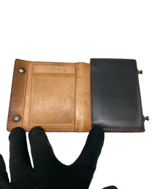millefoglieⅡ（ミッレフォッリエ）millefoglieⅡ (ミッレフォッリエ) コードバン27コンパクトウォレット ブラックの古着・服飾アイテム