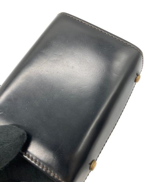 millefoglieⅡ（ミッレフォッリエ）millefoglieⅡ (ミッレフォッリエ) コードバン27コンパクトウォレット ブラックの古着・服飾アイテム