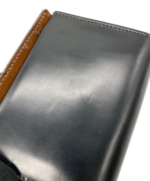 millefoglieⅡ（ミッレフォッリエ）millefoglieⅡ (ミッレフォッリエ) コードバン27コンパクトウォレット ブラックの古着・服飾アイテム