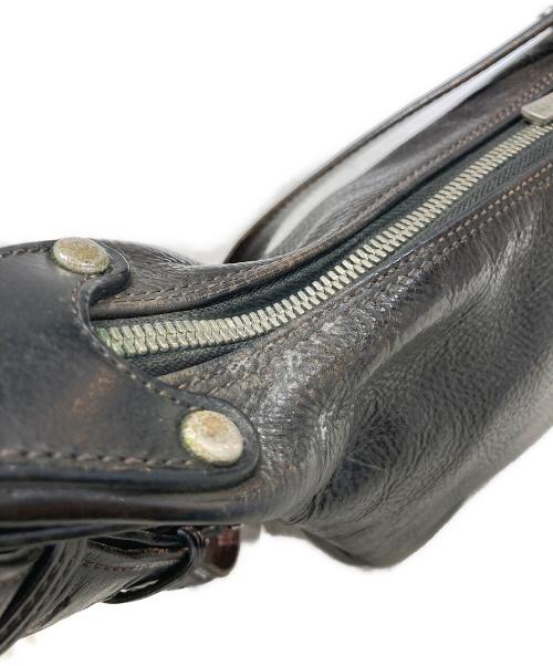 LAST CROPS by CROPPERS（ラストクロップスバイクロッパーズ）LAST CROPS by CROPPERS (ラストクロップスバイクロッパーズ) レザーショルダーバッグ ブラックの古着・服飾アイテム