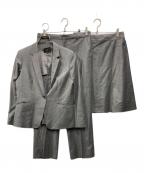 23区ニジュウサンク）の古着「ファインネスウールストライプセットアップスーツ」｜グレー