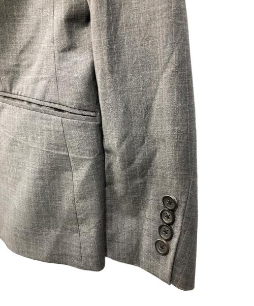 23区（ニジュウサンク）23区 (ニジュウサンク) ファインネスウールストライプセットアップスーツ グレー サイズ:42の古着・服飾アイテム