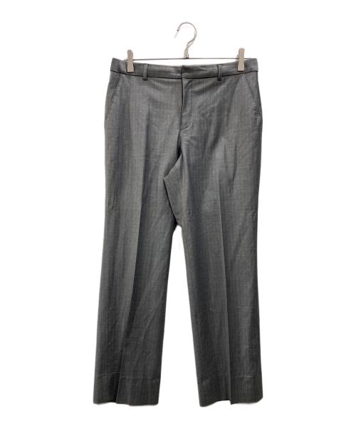 23区（ニジュウサンク）23区 (ニジュウサンク) ファインネスウールストライプセットアップスーツ グレー サイズ:42の古着・服飾アイテム