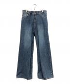 JOHN LAWRENCE SULLIVANジョン ローレンス サリバン）の古着「WASHED DENIM WIDE PANTS」｜インディゴ
