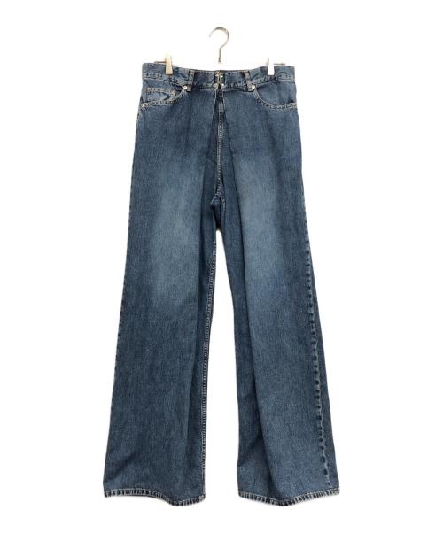 JOHN LAWRENCE SULLIVAN（ジョン ローレンス サリバン）JOHN LAWRENCE SULLIVAN (ジョン ローレンス サリバン) WASHED DENIM WIDE PANTS インディゴ サイズ:46の古着・服飾アイテム