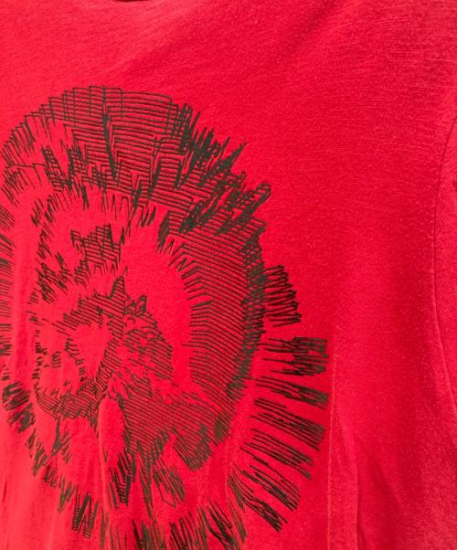 DIESEL（ディーゼル）DIESEL (ディーゼル) アートTシャツ レッド サイズ:Lの古着・服飾アイテム
