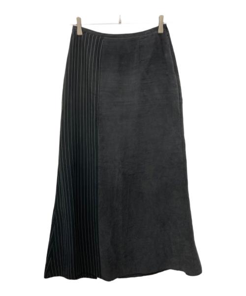 MAISON SPECIAL（メゾンスペシャル）MAISON SPECIAL (メゾンスペシャル) Satin Docking Maxi Skirt ブラック サイズ:36の古着・服飾アイテム