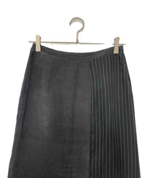 MAISON SPECIAL（メゾンスペシャル）MAISON SPECIAL (メゾンスペシャル) Satin Docking Maxi Skirt ブラック サイズ:36の古着・服飾アイテム