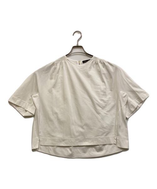 DRAWER（ドゥロワー）Drawer (ドゥロワー) コットン天竺バックジップクルーネックTEE ホワイト サイズ:１の古着・服飾アイテム