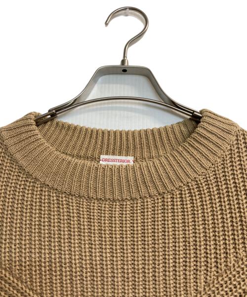 DRESSTERIOR（ドレステリア）DRESSTERIOR (ドレステリア) フリンジコットンニット ベージュ サイズ:記載なし(実寸サイズ参考)の古着・服飾アイテム